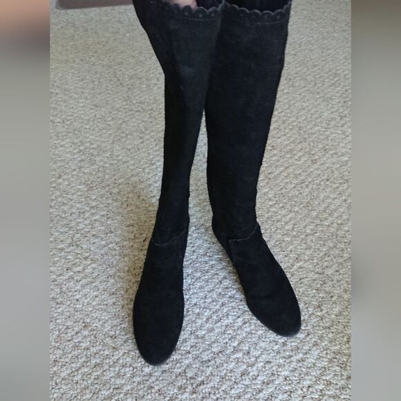 Jack Rogers Mia Suede Wedge Black Boot Size 5M - Picture 1 of 12